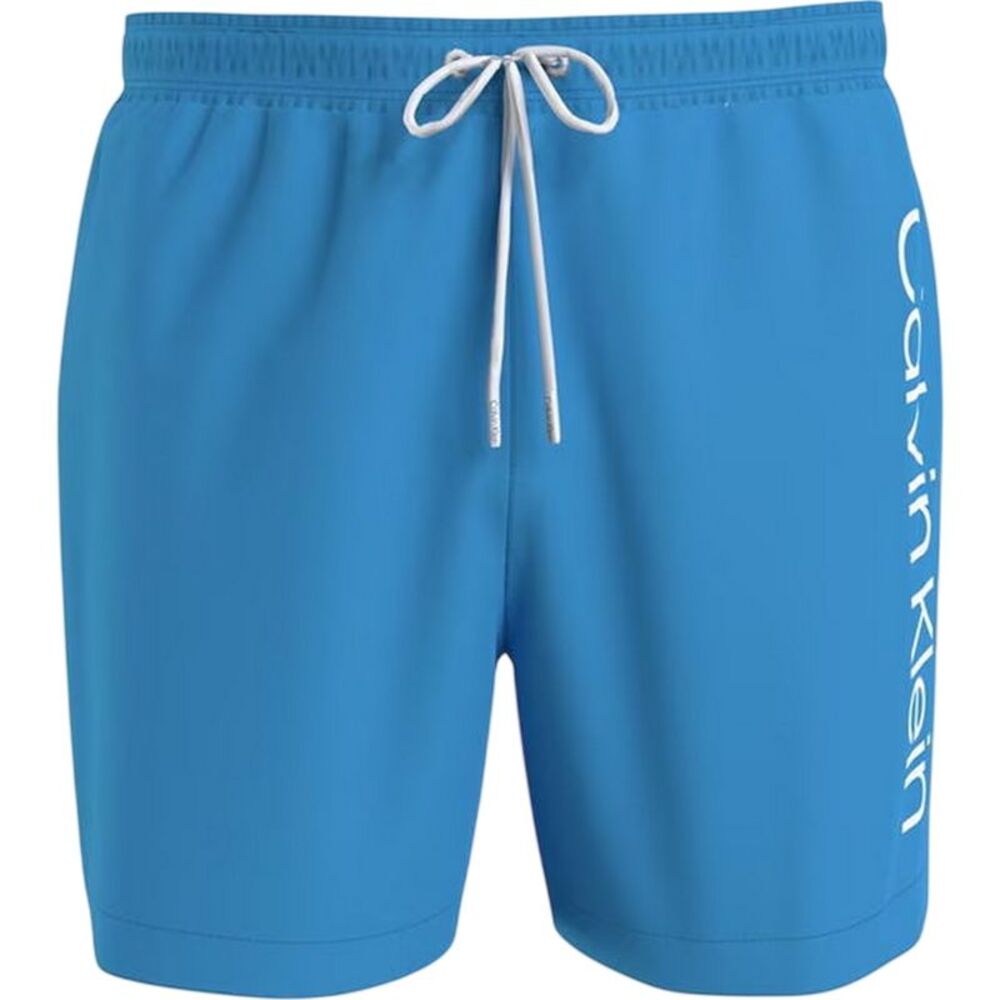 Calvin Klein Mens Logo Polyester Swim Shorts / Blue